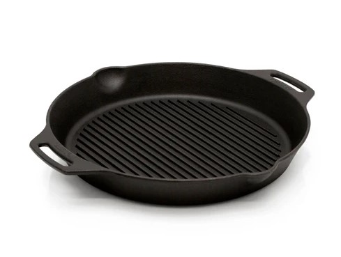 (image for) Cast Iron Grill Fire Skillet w/Two Handles